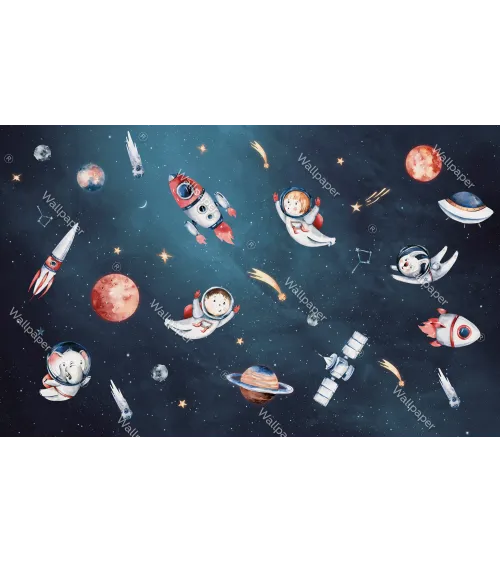 Galactic Dreams – Space Wallpaper for Kids | Art Vision Decor