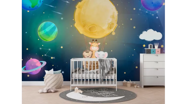 Moonlight Magic – Space Wallpaper for Kids’ Bedrooms