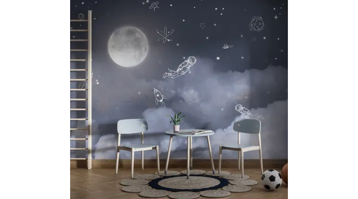 Beyond the Stars – Dreamy Space Kids’ Wallpaper | Art Vision Decor