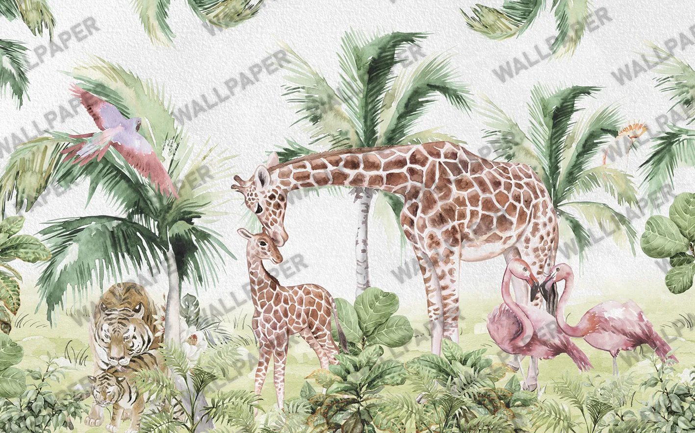 Safari Buddies – Playful Safari Animal Wallpaper