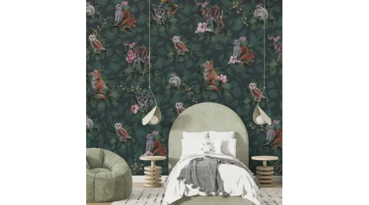 Enchanted Forest – Woodland Animal Wallpaper for Kids | Art Vision Decor