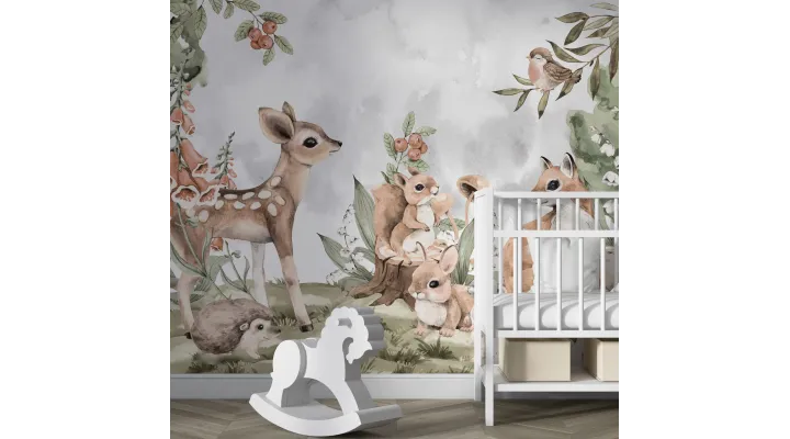 Whimsical Woodland – Forest Animal Wallpaper for Kids | Art Vision Decor