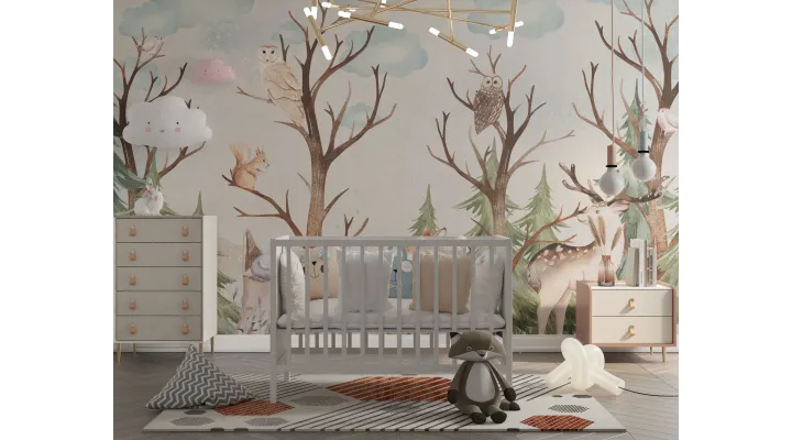 Enchanted Forest – Woodland Animal Wallpaper for Kids | Art Vision Decor