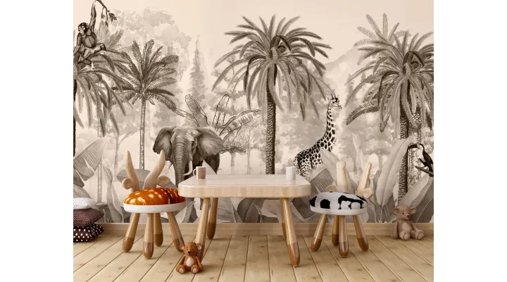Safari Dreams – Elegant Jungle Mural Wallpaper | Art Vision Decor