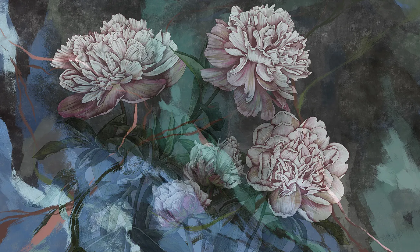 Peony Grace – Elegant Wallpaper with Bold Peony Flowers | ART VISION DECOR