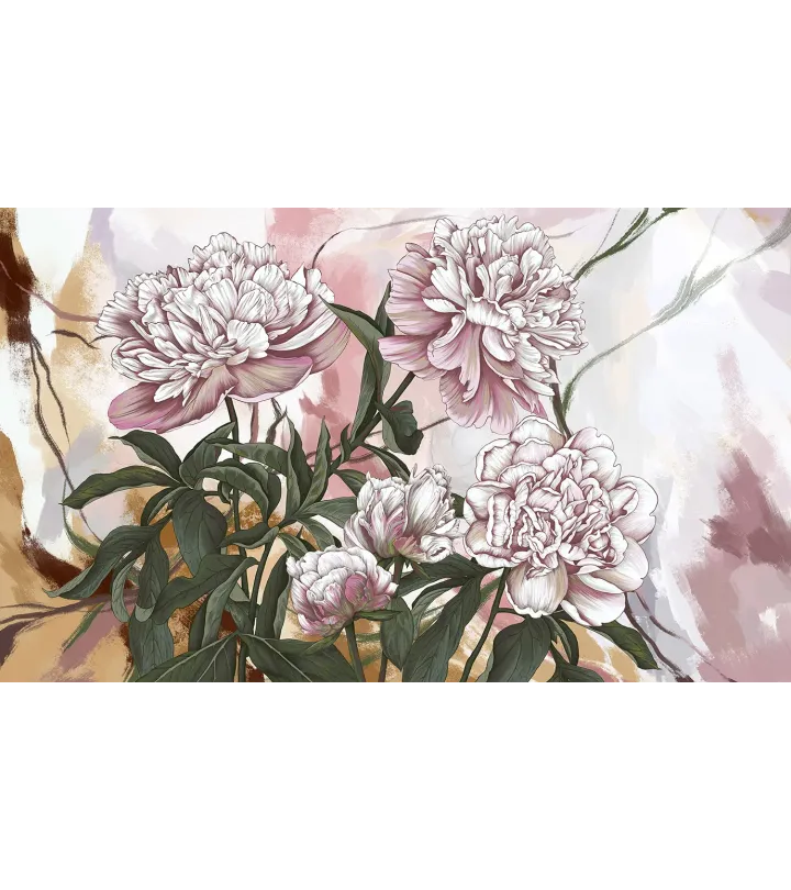 Peony Grace – Elegant Wallpaper with Bold Peony Flowers | ART VISION DECOR