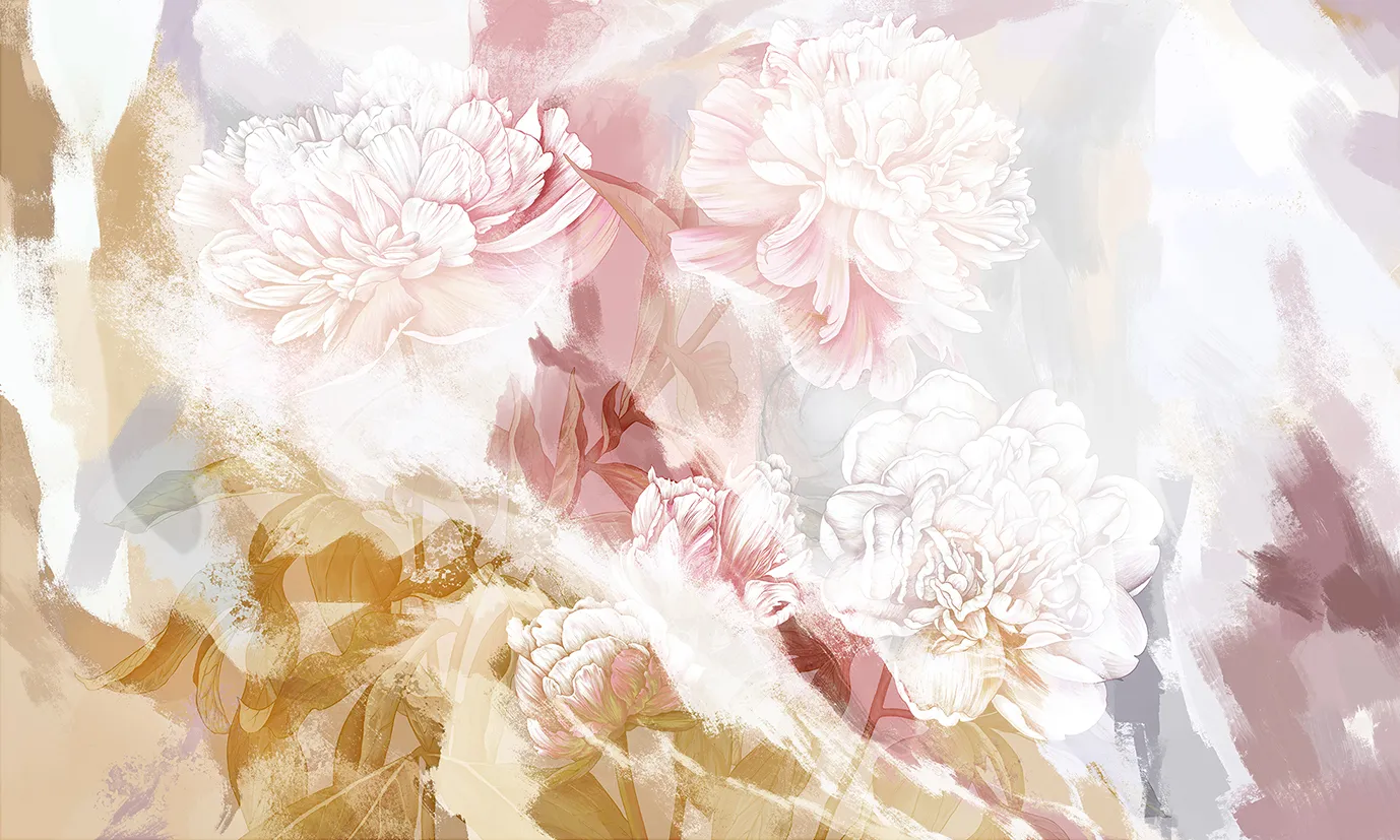 Peony Grace – Elegant Wallpaper with Bold Peony Flowers | ART VISION DECOR