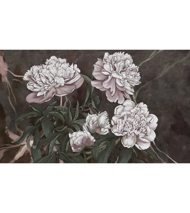 Peony Grace – Elegant Wallpaper with Bold Peony Flowers | ART VISION DECOR