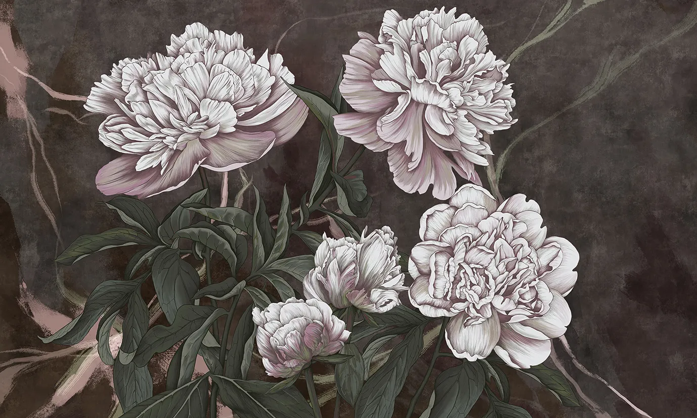 Peony Grace – Elegant Wallpaper with Bold Peony Flowers | ART VISION DECOR