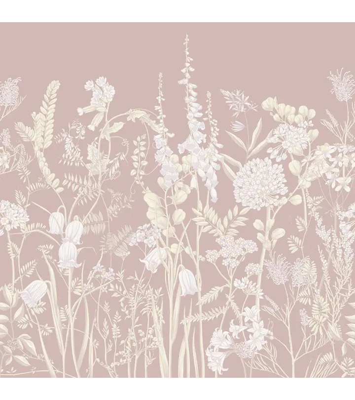 Wild Meadow 2 – Wallpaper with Botanical Illustrations of Wildflowers | ART VISION DECOR