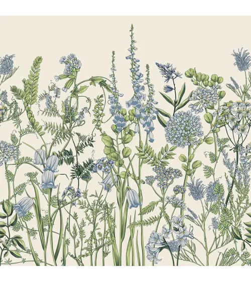 Wild Meadow 2 – Wallpaper with Botanical Illustrations of Wildflowers | ART VISION DECOR