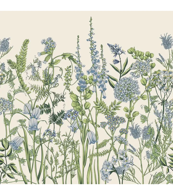 Wild Meadow 2 – Wallpaper with Botanical Illustrations of Wildflowers | ART VISION DECOR