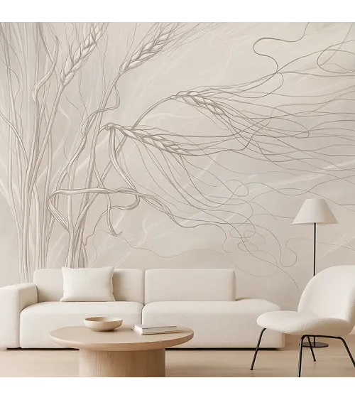 Botanical Haze – Seamless Designer Wallpaper with Ferns and Watercolor Background