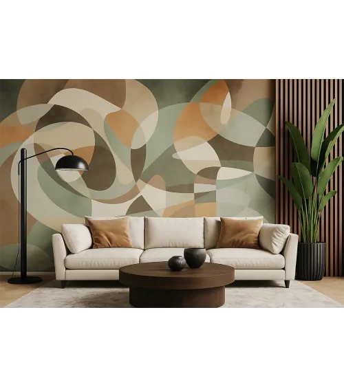 Midtone Motion Abstract Wallpaper – Seamless Custom Mural | Art Vision Decor