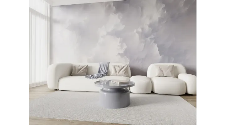 Silken Bloom – Elegant Seamless Wallpaper with Airy Floral Texture | Art Vision Decor