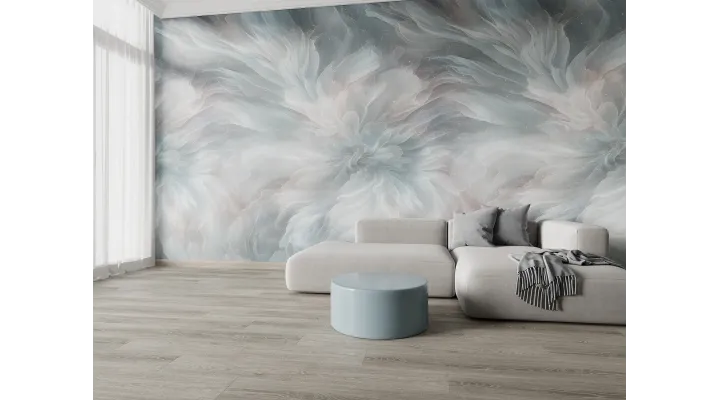 Celestial Petals – Seamless Wallpaper with Ethereal Bloom Design | Art Vision Decor