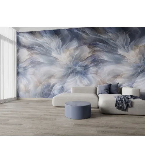 Celestial Petals – Seamless Wallpaper with Ethereal Bloom Design | Art Vision Decor