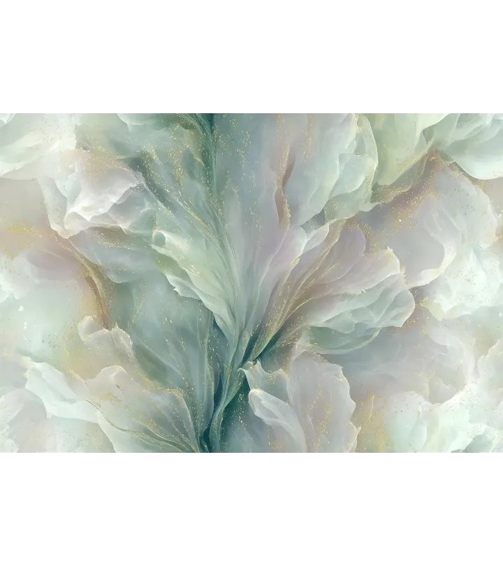 Ethereal Veil – Seamless Flowing Petal Wallpaper | Art Vision Decor