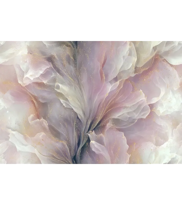 Ethereal Veil – Seamless Flowing Petal Wallpaper | Art Vision Decor