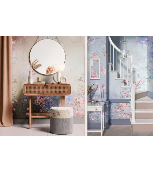Pastel Petals – Elegant Floral Wallpaper in Soft Pastel Shades | Art Vision Decor