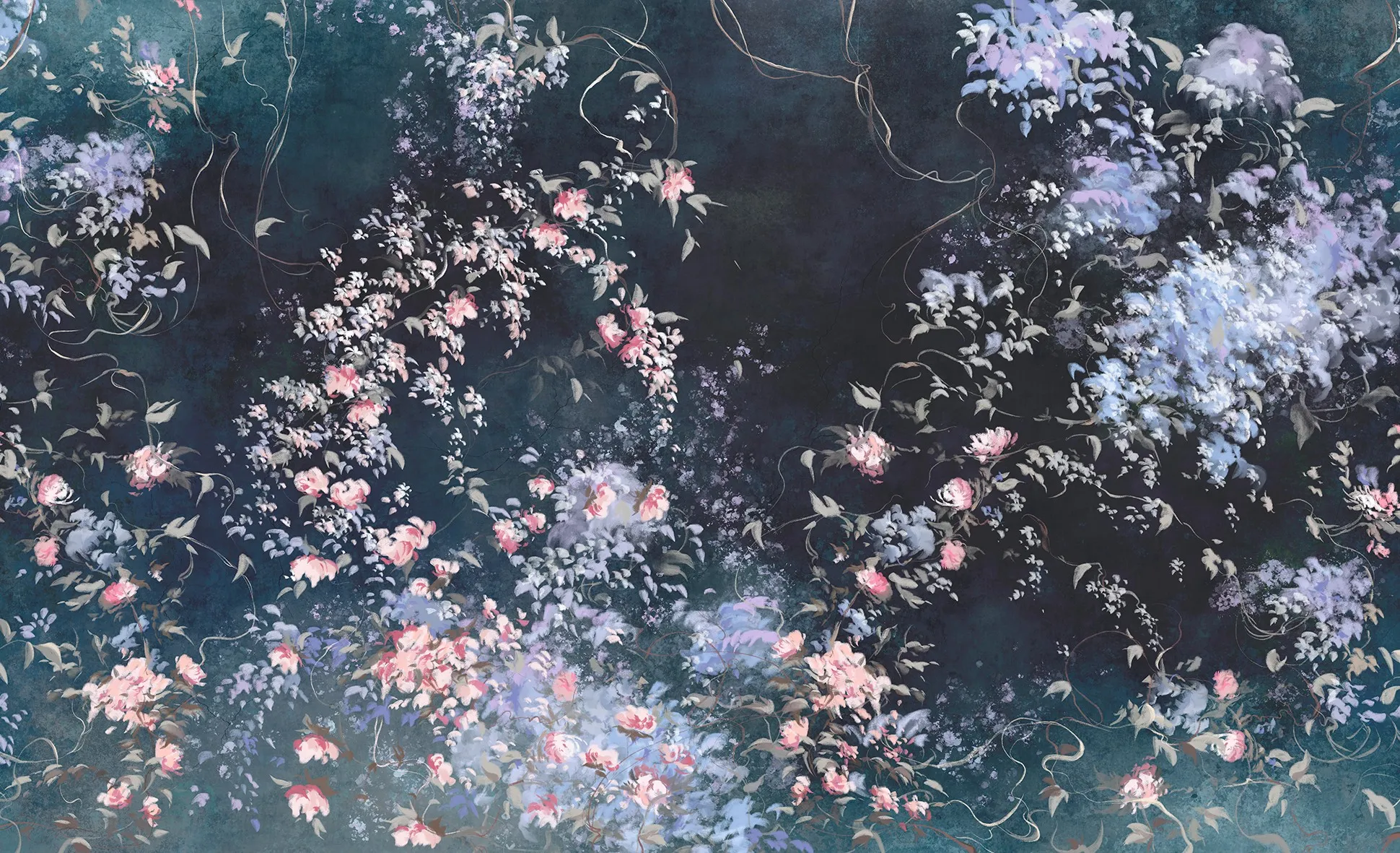 Pastel Petals – Elegant Floral Wallpaper in Soft Pastel Shades | Art Vision Decor