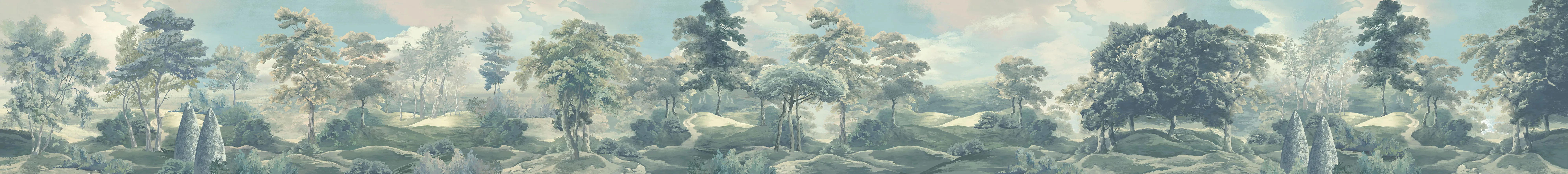 Mist Valley Daydream Seamless Wallpaper | Luxury Earth-Tone Wall Design by Art Vision Decor
