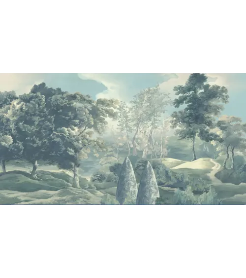 Mist Valley Daydream Seamless Wallpaper | Luxury Earth-Tone Wall Design by Art Vision Decor