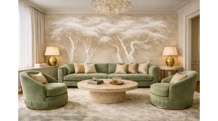 Vellora Luxury Wall Mural | Elegant Designer Wallpaper for Modern Interiors