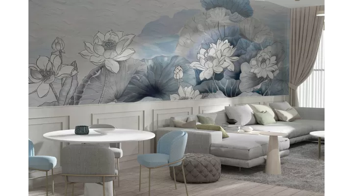 Wall Mural "Pink lotus"