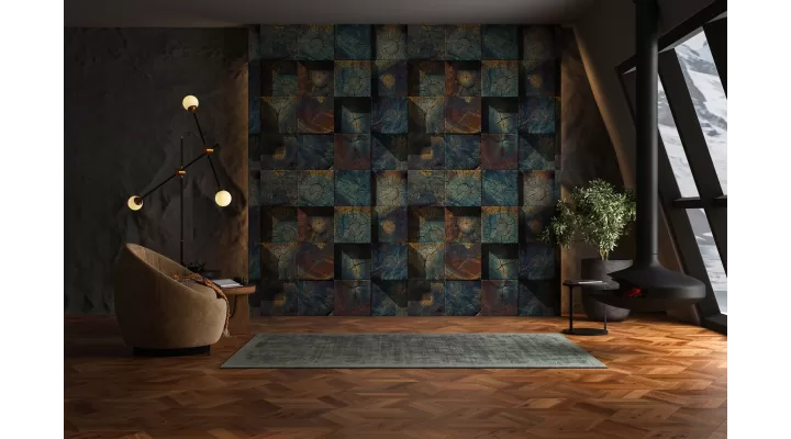 Wall Mural "Wooden Bricks"