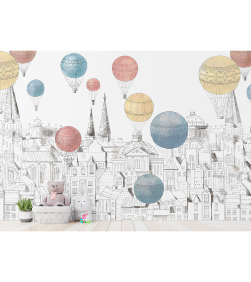 Wall Mural "Aerial city" buy with delivery
