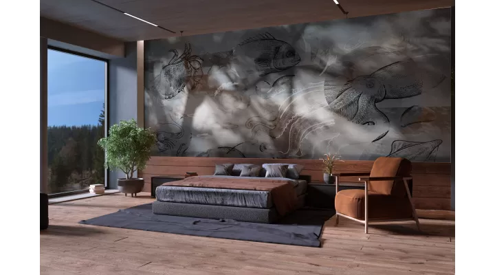 Wall Mural "Marine Shadow" buy with delivery in Ukraine in the Luxury Textile store