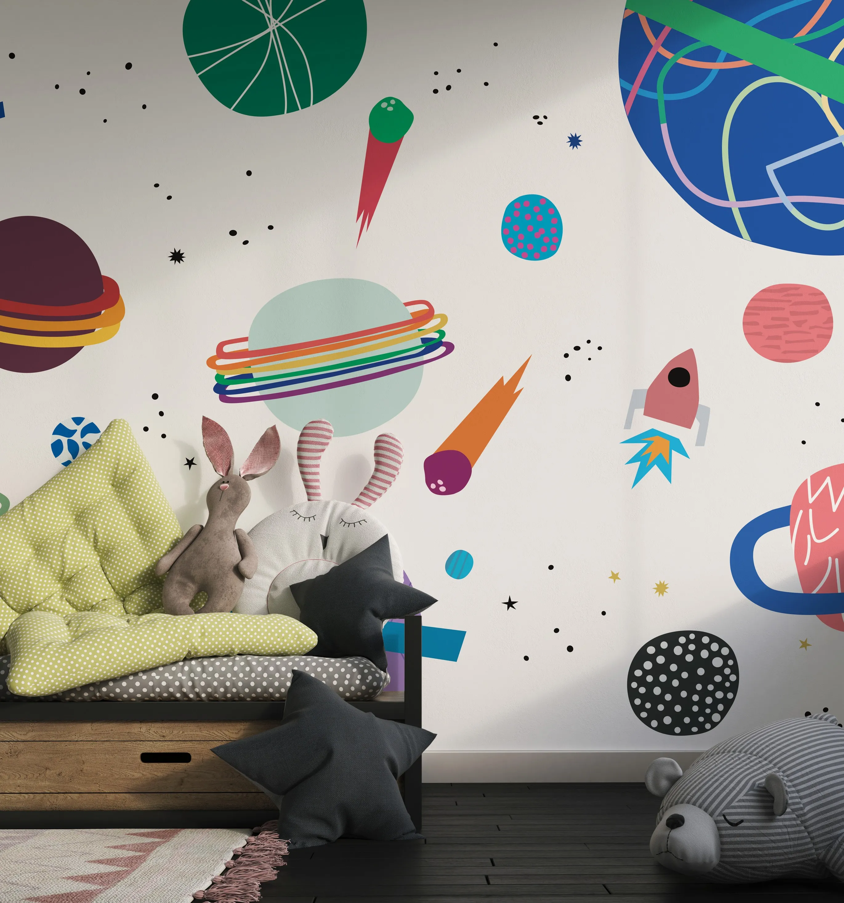 Supernova Blast – Bold Cosmic Wallpaper for Kids | Art Vision Decor