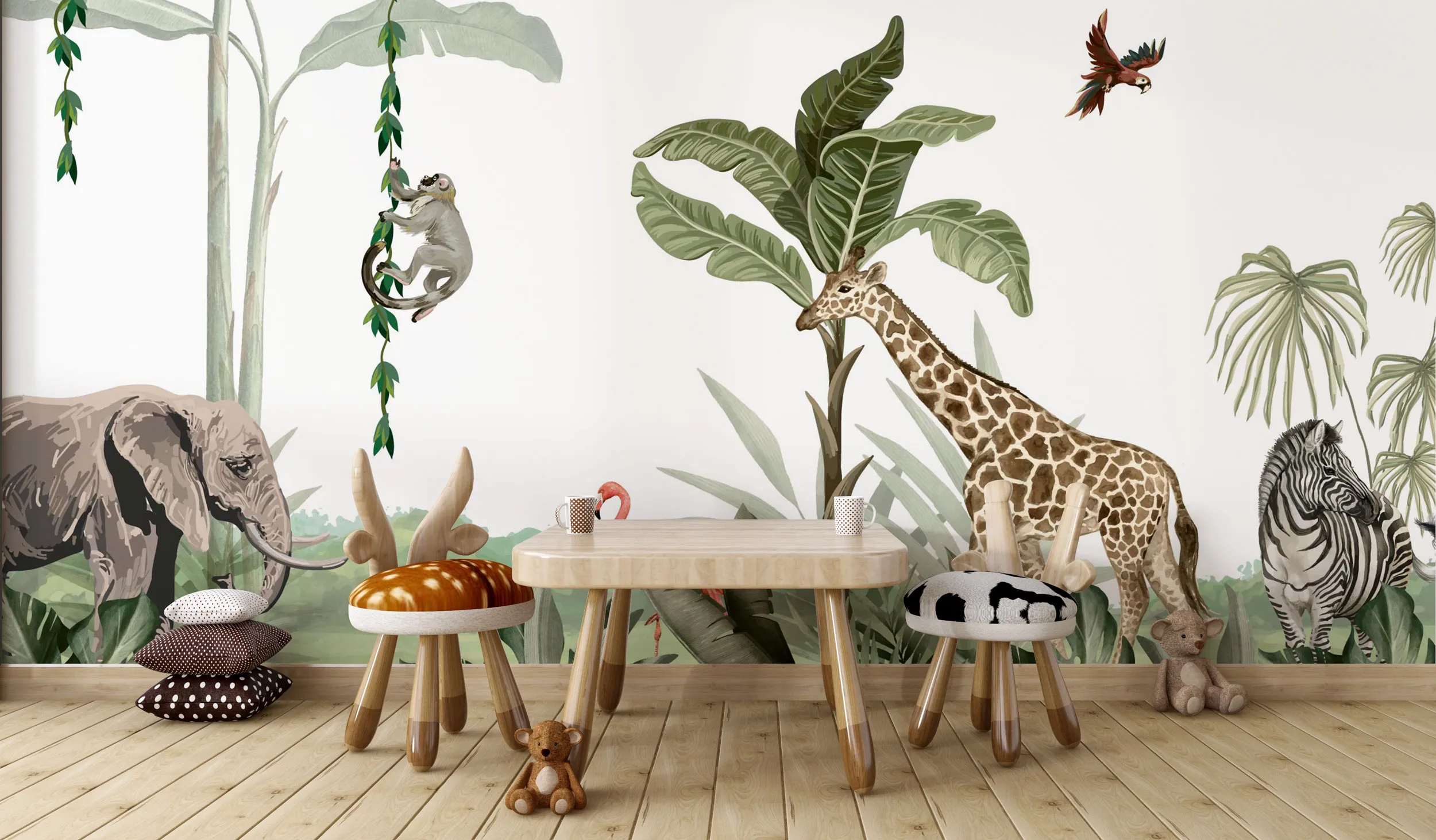 Wild Wonders – Safari Animal Wallpaper for Kids | Art Vision Decor