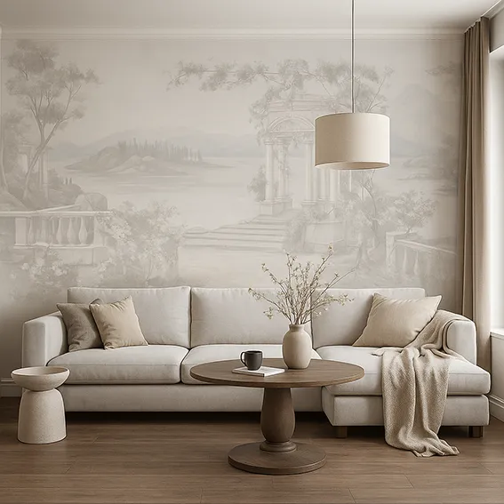 Timeless Passage Mural Wallpaper - Elegant Classical Wall Decor