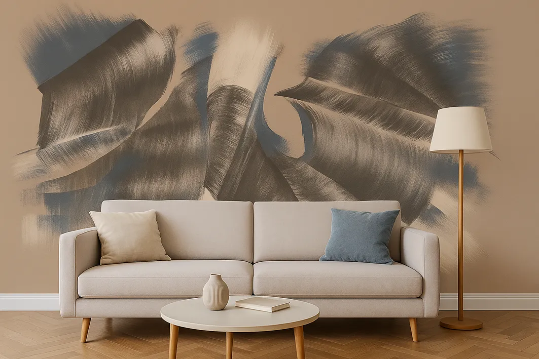 Echo of Motion – Modern Wallpaper with Artistic Brushstroke Effect | ART VISION DECOR