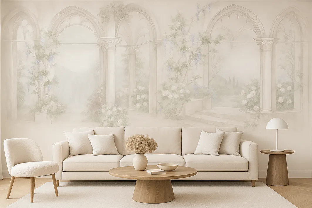 Seraphic Vista Mural - Timeless Elegance for Your Walls