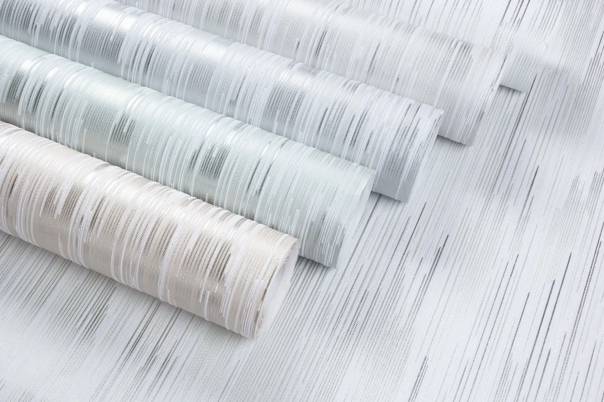 Vinyl Foam wallpaper on non-woven base Vinil RAIN DHS-1587-02 white gray