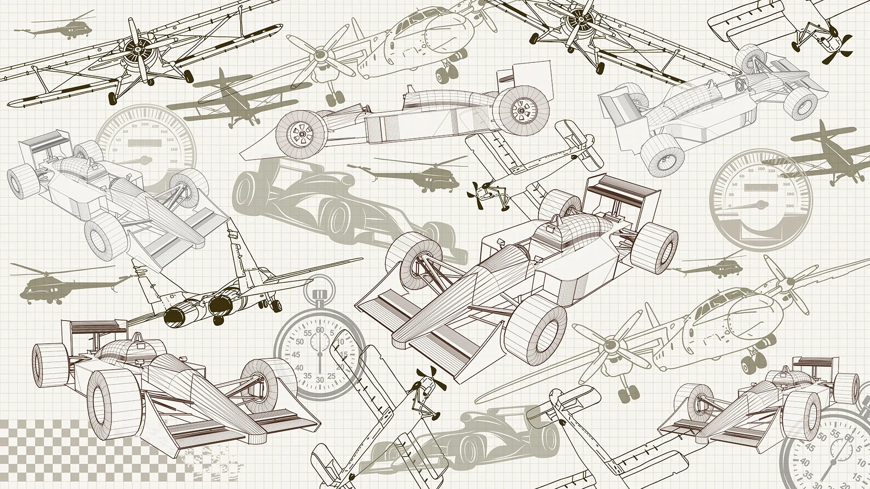 Speed & Flight Teen Wallpaper – Custom Seamless Wall Mural Canada