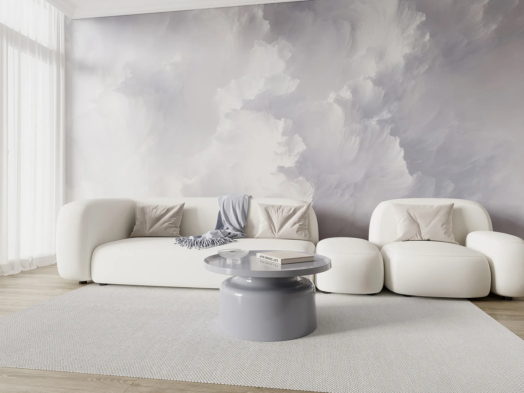 Silken Bloom – Elegant Seamless Wallpaper with Airy Floral Texture | Art Vision Decor