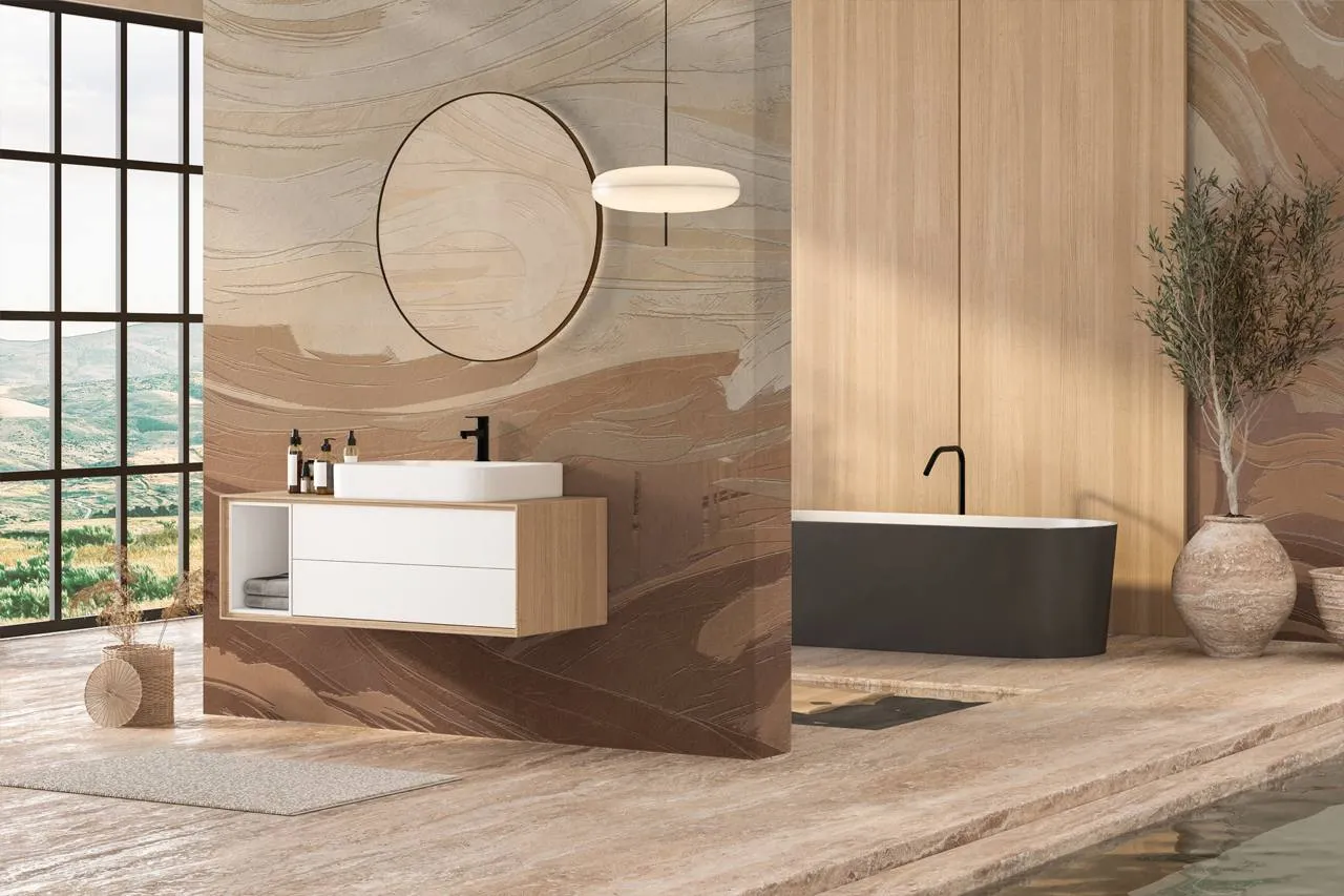 Santa Fe Seamless Wallpaper | Luxury Earth-Tone Wall Design by Art Vision Decor