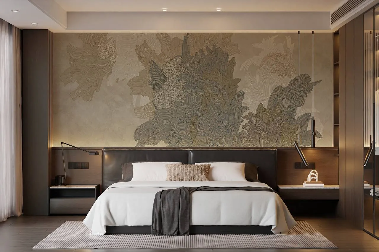 Luxury Wallpaper in Richmond Hill – Marsala Artistic Custom Mural