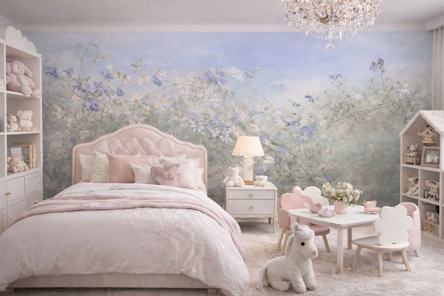 Elaris Custom Floral Wallpaper | Luxury Seamless Wall Mural  | Art Vision Decor