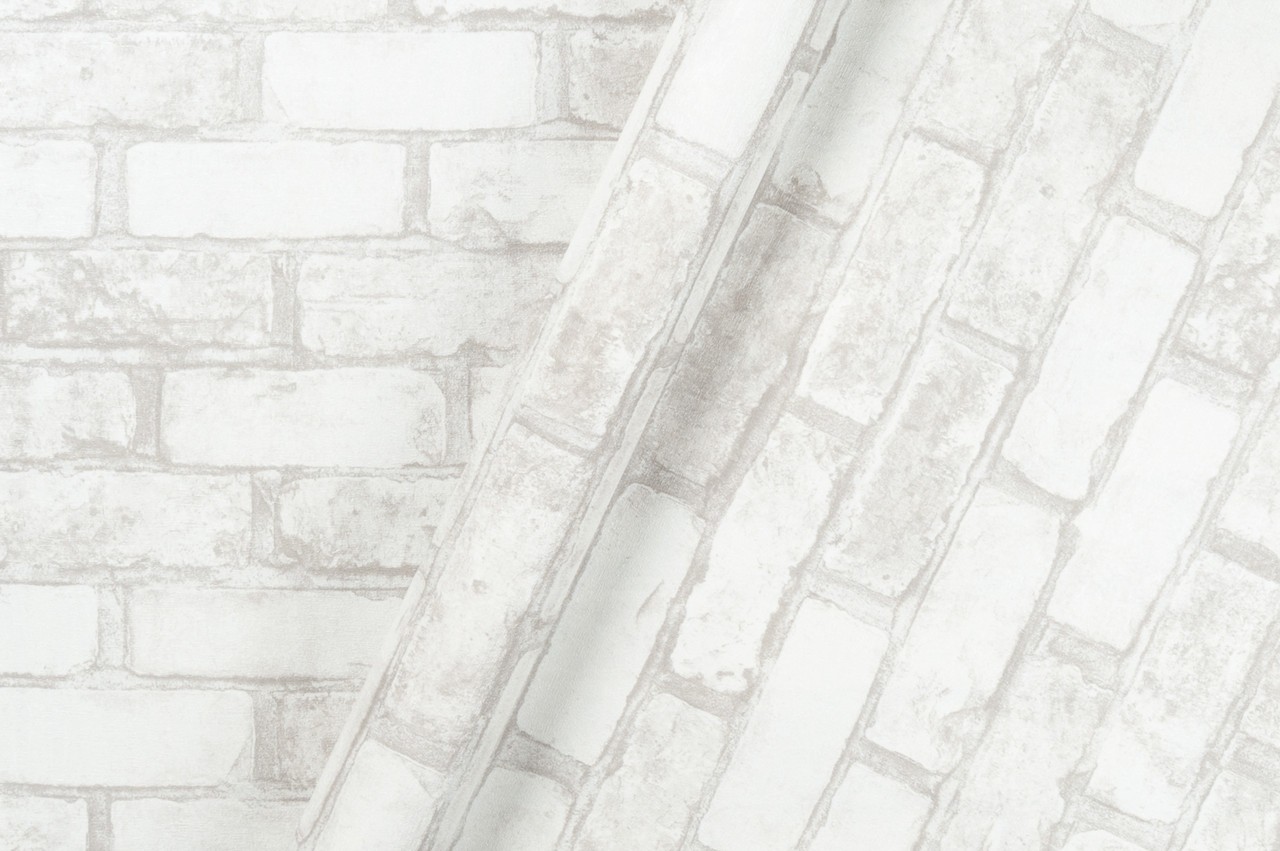 Hot Embossed wallpaper on Non-Woven Base Vinil Brick SHT 1-1358 Light Gray 10,05 x 1,06 m