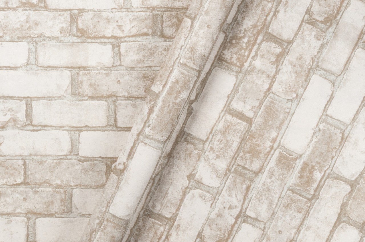 Hot Embossed wallpaper on Non-Woven Base Vinil Brick SHT 2-1358 Beige-gray 10,05 x 1,06 m