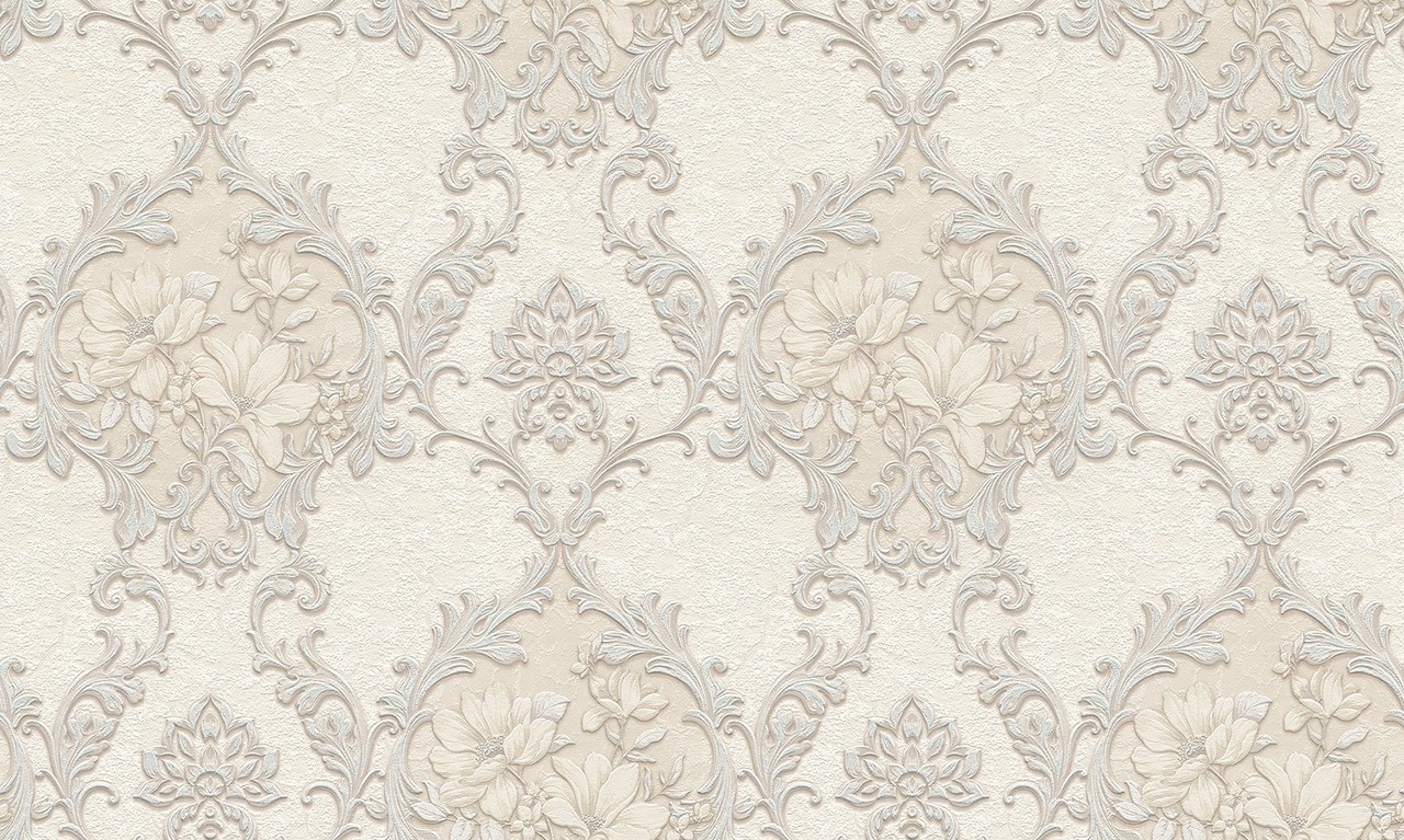 Vinyl Foam wallpaper on non-woven base Vinil Alonso  DHS-1317/4 White 10,05 x 1,06 m