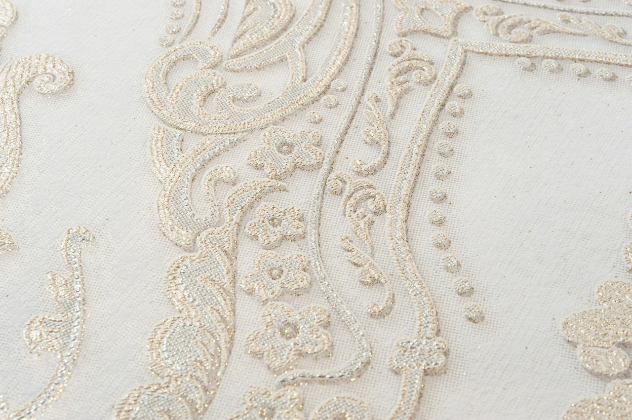 Vinyl Foam wallpaper on non-woven base Vinil CHARLOTTE DHV-1196/5 Light Gold Silver 10,05 x