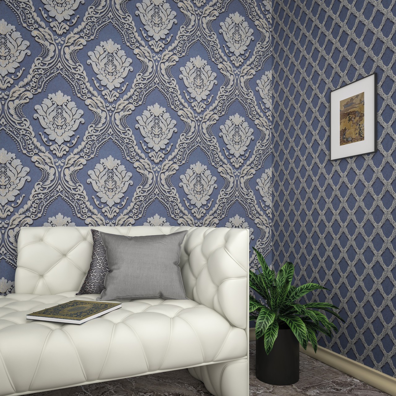 Vinyl Foam wallpaper on non-woven base Vinil CHARLOTTE DHV-1196/6 Terraco 10,05 x 1,06 m