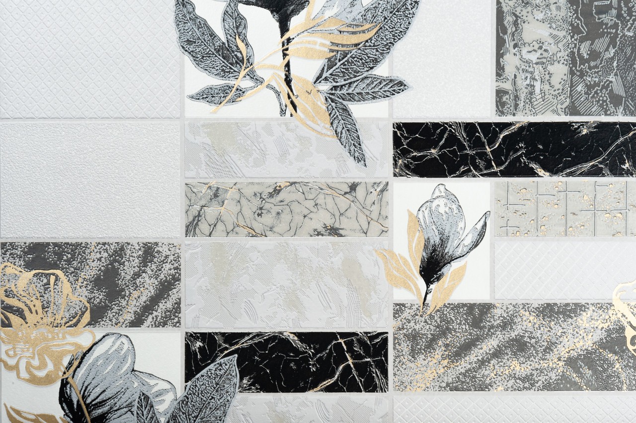 Vinyl Foam wallpaper on paper backing Vinil Marmorica MNK 5-1058 Dark Gray 10,05 x 0,53 m