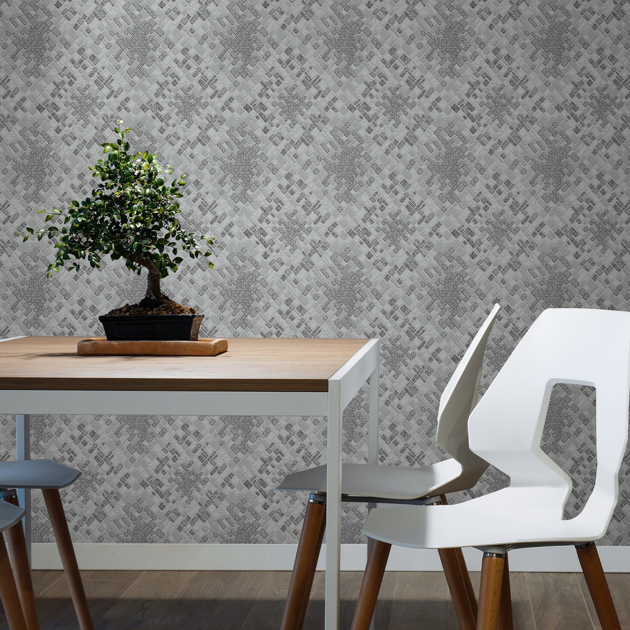 Vinyl Foam wallpaper on paper backing Vinil Django MNK 5-1059 Red Gray 10,05 x 0,53 m